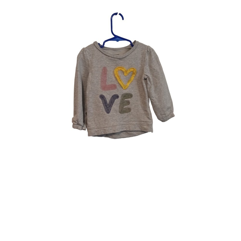 Simple joys girls‎ grey "Love" sweater